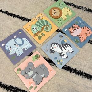 Baby/Toddler Wood Puzzles- Set of 6